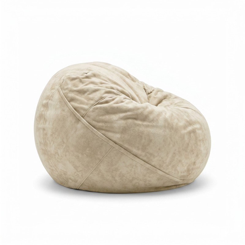 Безкаркасне крісло (пуф) Hmara Medium Velor French Vanilly