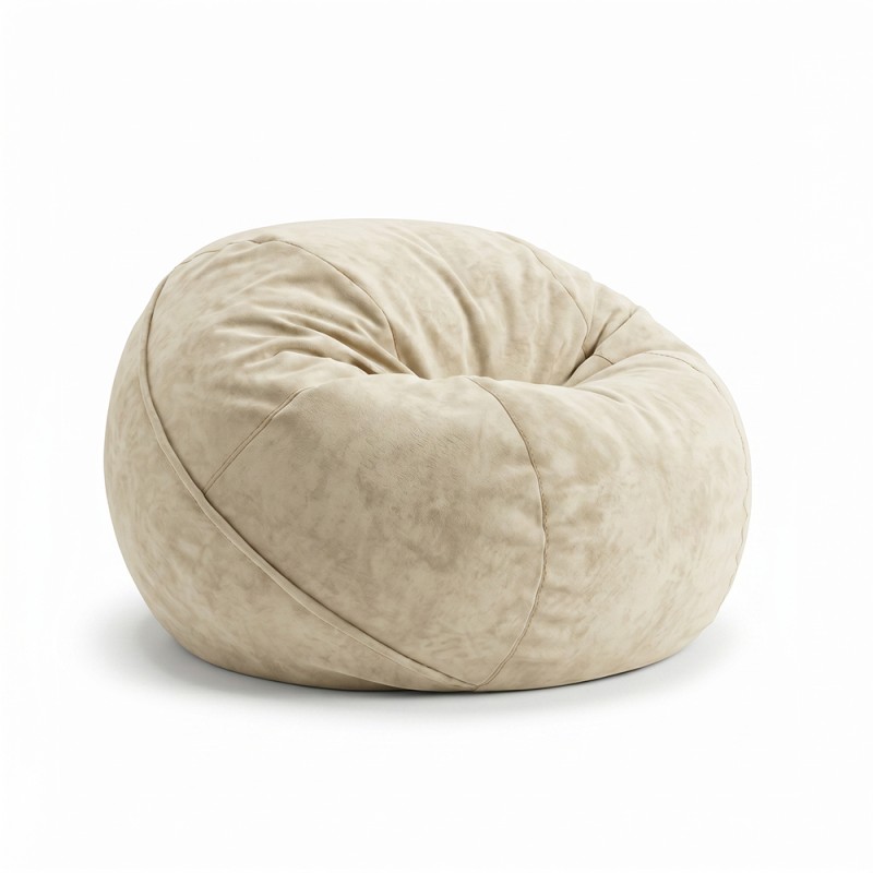 Безкаркасне крісло (пуф) Hmara Medium Velor French Vanilly