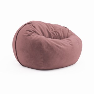 Безкаркасне крісло (м'який пуф) Hmara Medium Velor Rose Ice