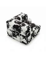 Horns Chair Corner Velour Print Cow