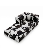 Horns Chair Corner Velour Print Cow