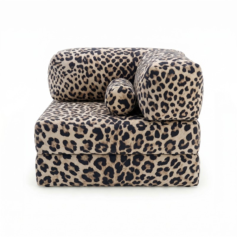 Horns Chair Corner Velour Print Leo
