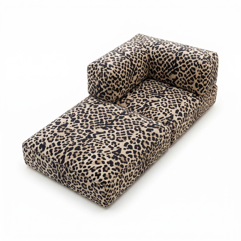 Horns Chair Corner Velour Print Leo