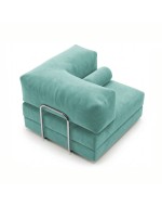 Horns Chair Corner Velour Lucite Green