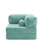 Horns Chair Corner Velour Lucite Green