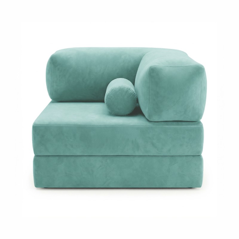 Horns Chair Corner Velour Lucite Green