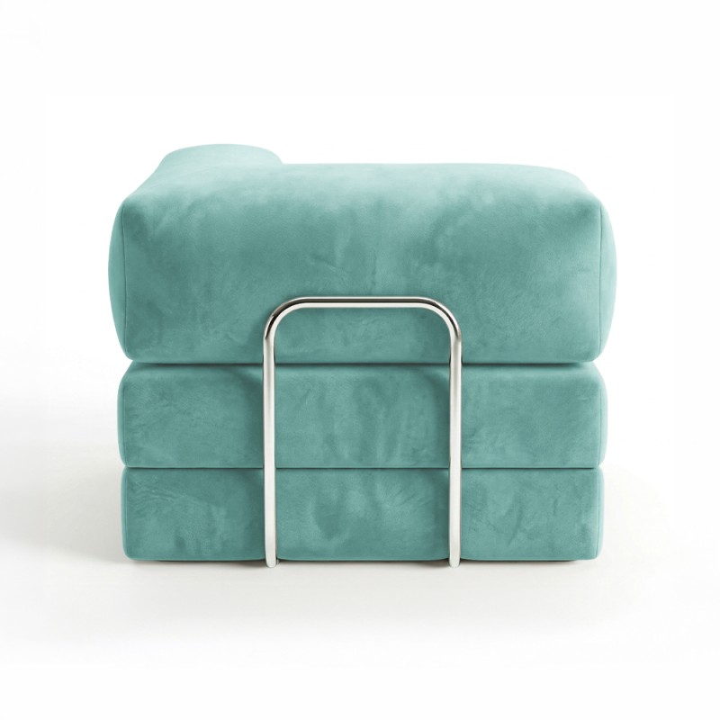 Horns Chair Corner Velour Lucite Green