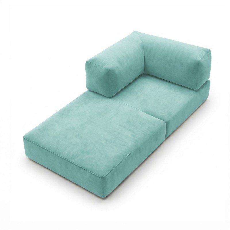 Horns Chair Corner Velour Lucite Green