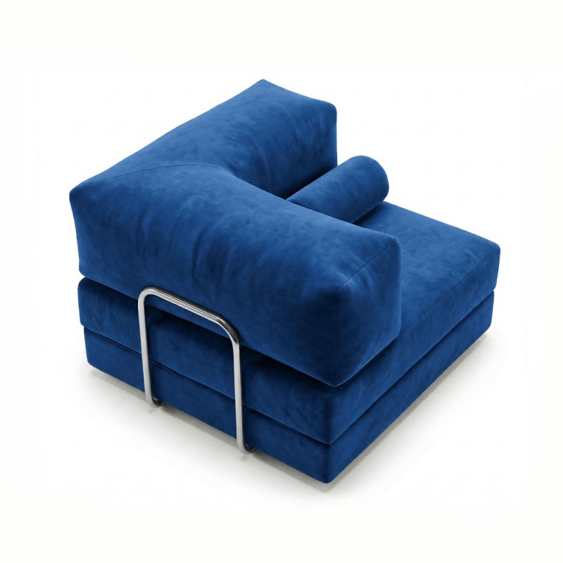 Horns Chair Corner Velour Monaco Blue