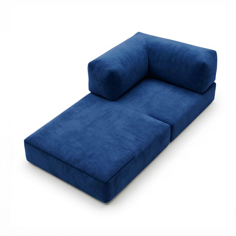 Horns Chair Corner Velour Monaco Blue