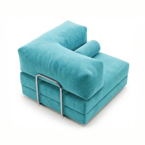 Horns Chair Corner 100x100 Velour Warm Sky