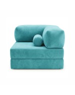 Horns Chair Corner Velour Warm Sky