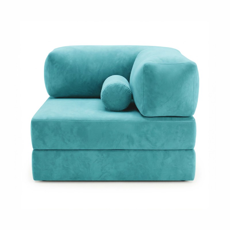 Horns Chair Corner Velour Warm Sky