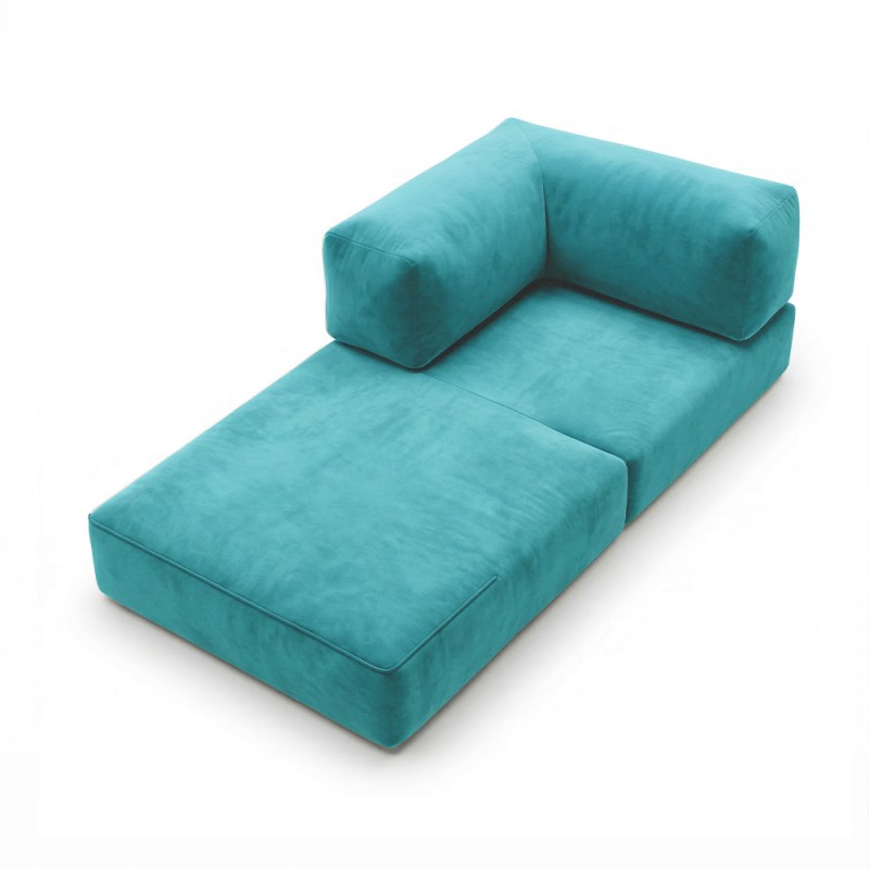 Horns Chair Corner Velour Warm Sky