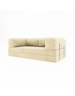 Frameless sofa Horns Base Velor French Vanilly