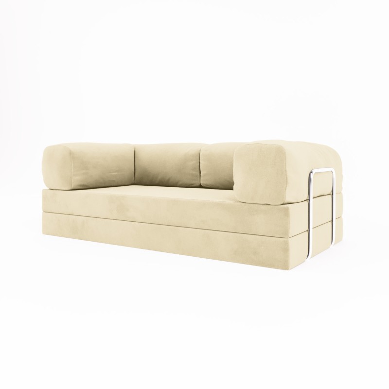 Frameless sofa Horns Base Velor French Vanilly