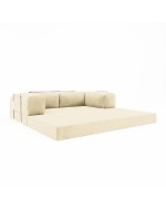 Frameless sofa Horns Base Velor French Vanilly