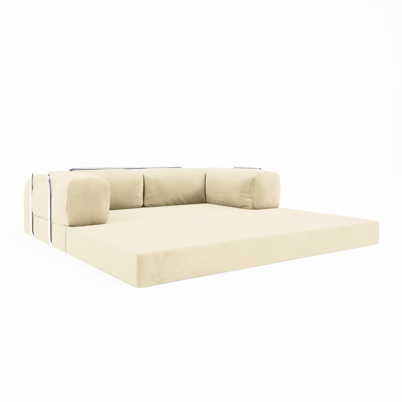 Frameless sofa Horns Base Velor French Vanilly
