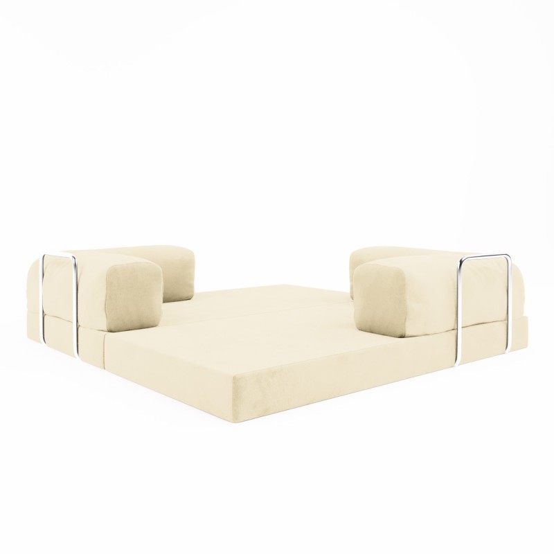 Frameless sofa Horns Base Velor French Vanilly