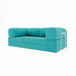 Frameless sofa Horns Base 200x100 Velour Warm Sky