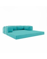 Frameless sofa Horns Base Velor Warm Sky