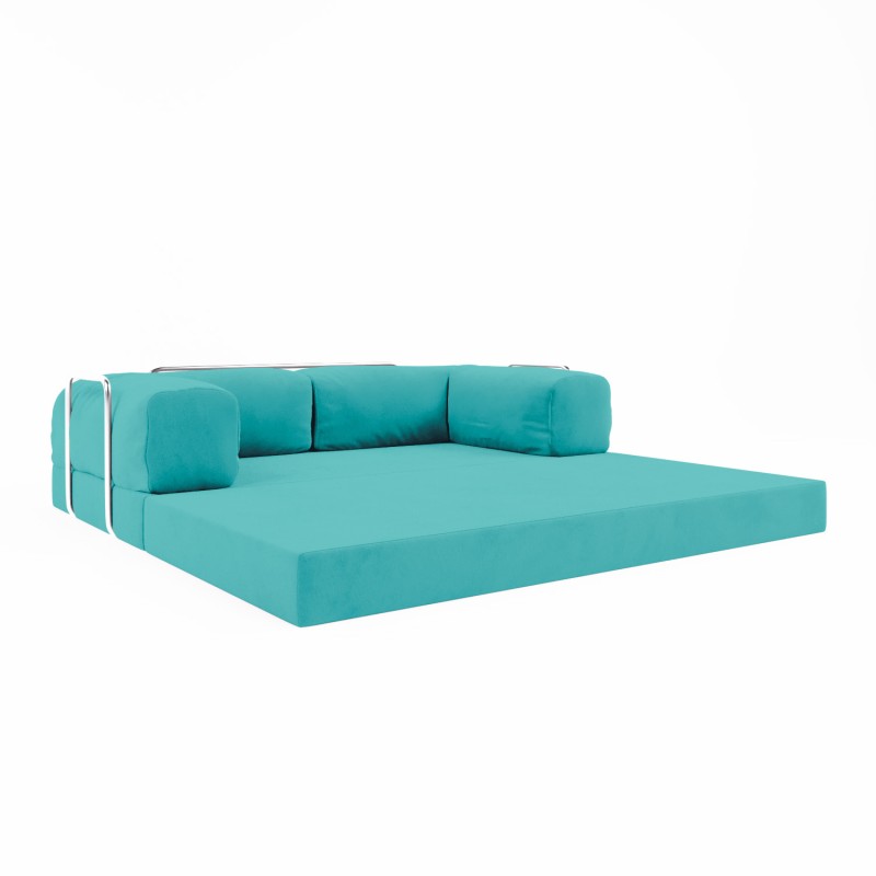 Frameless sofa Horns Base Velor Warm Sky