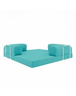 Frameless sofa Horns Base Velor Warm Sky