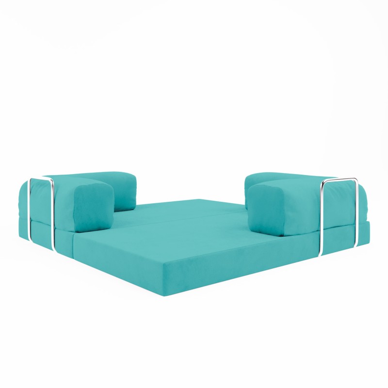 Frameless sofa Horns Base Velor Warm Sky