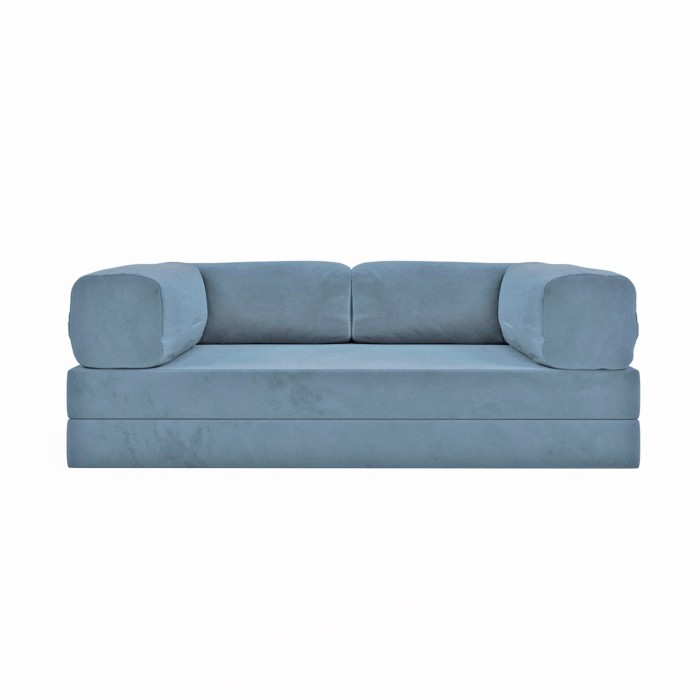 Frameless sofa Horns Base Velor Warm Sky