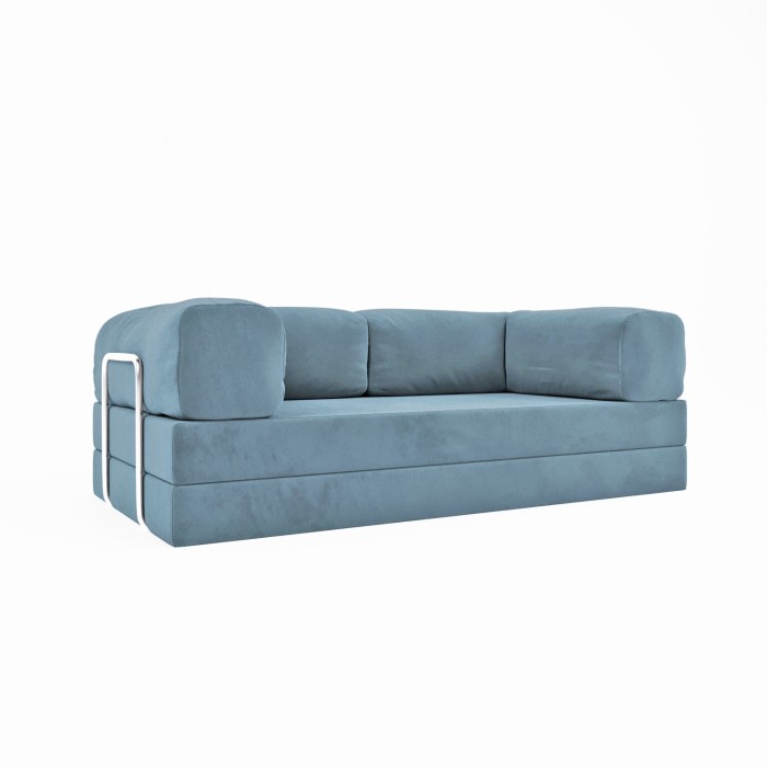 Frameless sofa Horns Base Velor Warm Sky