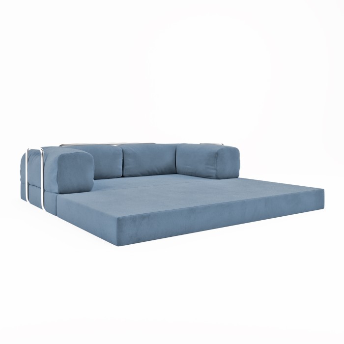 Frameless sofa Horns Base Velor Warm Sky