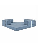 Frameless sofa Horns Base Velor Warm Sky