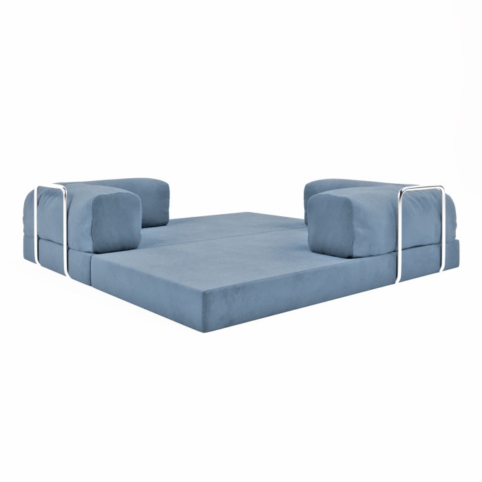Frameless sofa Horns Base Velor Warm Sky