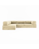 Frameless sofa transformer Horns Corner Velor French Vanilly
