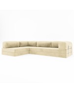 Frameless sofa transformer Horns Corner Velor French Vanilly