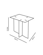 Металевий кавовий столик TRIPTYCH STEEL