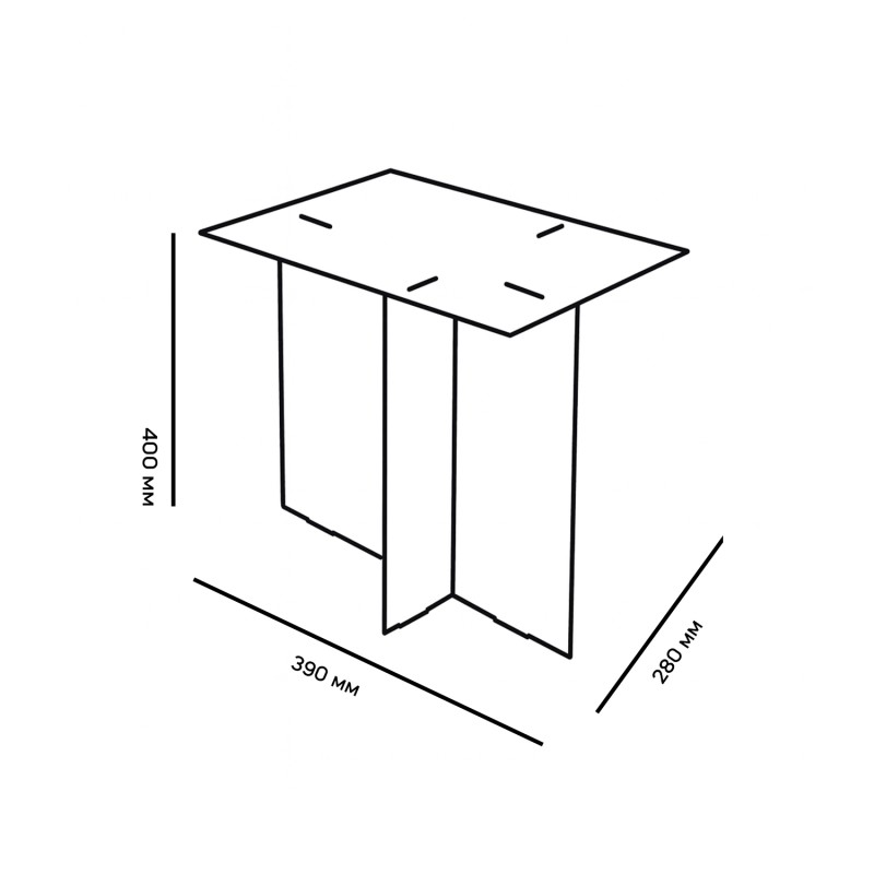 Metal coffee table TRIPTYCH STEEL