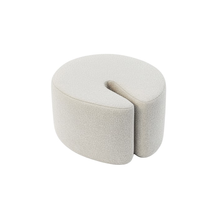 Дизайнерський пуф LILI BOUCLE CREAM 01