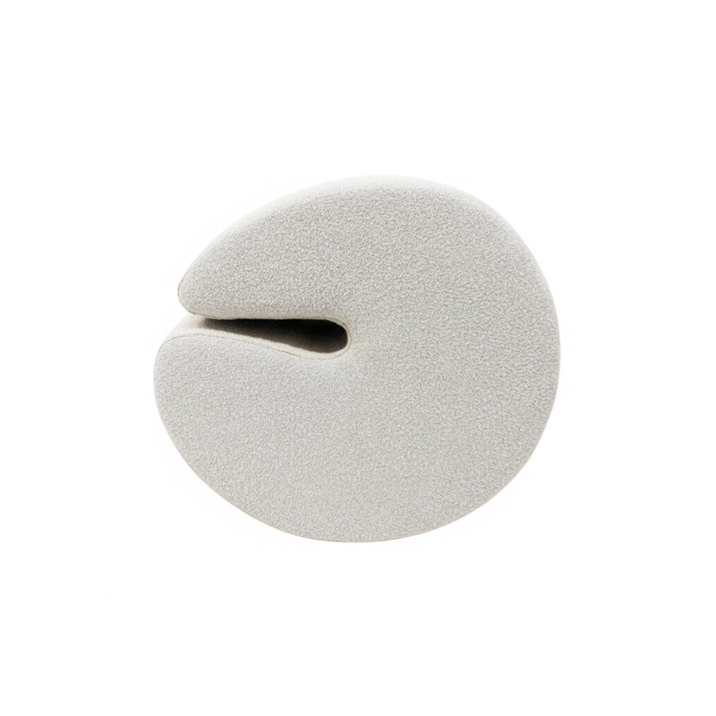 Designer pouf LILI BOUCLE NODE CREAM 01