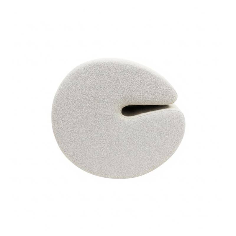 Designer pouf LILI BOUCLE NODE CREAM 01