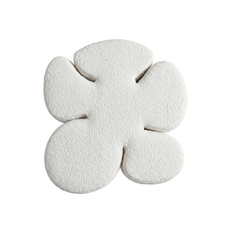 Designer pouf MAK BOUCLE WHITE