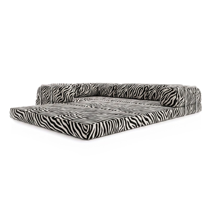 Frameless folding sofa Horns Corner Plus Print Zebra