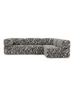 Frameless sofa transformer Horns Corner Print Zebra