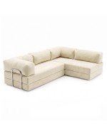 Frameless sofa transformer Horns Corner Velor French Vanilly
