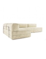 Frameless sofa transformer Horns Corner Velor French Vanilly