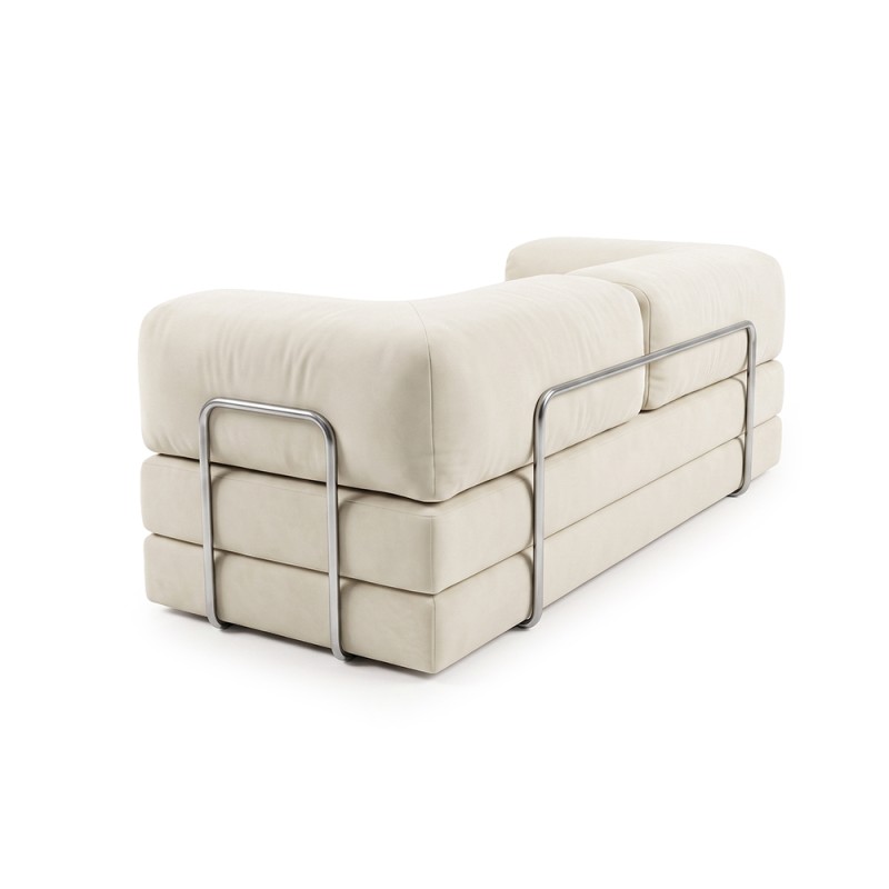 Frameless sofa Horns Base Velor French Vanilly