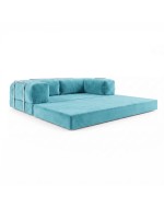 Frameless sofa Horns Base Velor Warm Sky