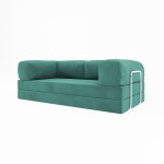 Безкаркасний диван Horns Base 200x100 Velor Lucite Green