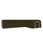 Безкаркасний розкладний диван Horns Corner Plus 300x100 Boucle Olive Green