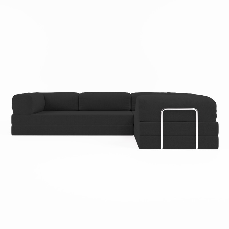 Frameless folding sofa Horns Corner Plus Oxford Black-311